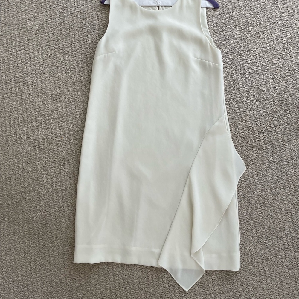 DVF white silk sheath dress